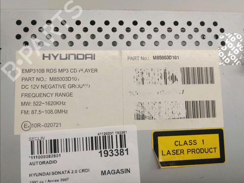 Radio HYUNDAI SONATA V (NF) 2.0 CRDi | BP13310530E6 