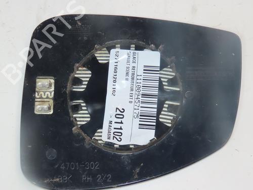 Right mirror glass RENAULT SCÉNIC III (JZ0/1_) 1.5 dCi (JZ02, JZ0R) | BP26112078C147