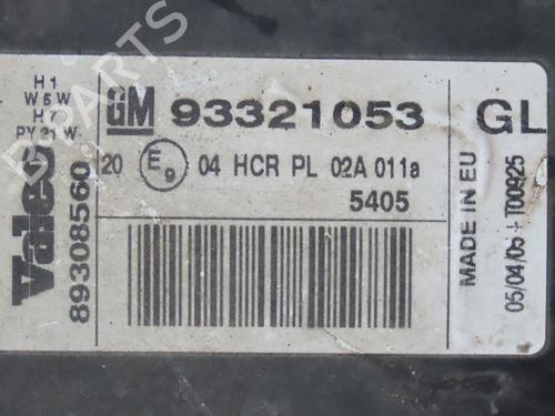 Højre forlygte OPEL MERIVA A MPV (X03) 1.7 DTI (E75) | BP30311715C29