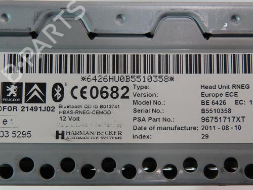 Radio PEUGEOT 3008 I MPV (0U_) 1.6 HDi | BP27352455E6 