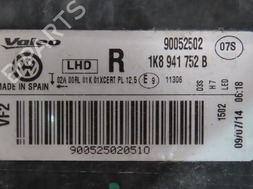 Used Right headlight VW SCIROCCO III (137, 138) 2.0 TDI (150 hp) 28485616