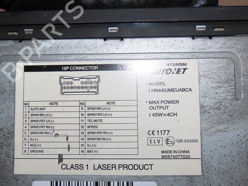 Radio HYUNDAI TUCSON (JM) 2.0 CRDi | BP24419873E6 
