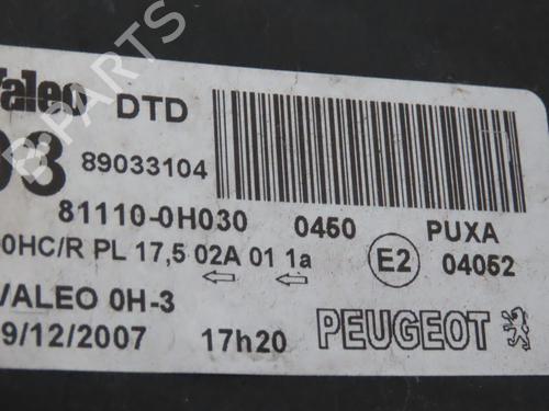Right headlight PEUGEOT 107 (PM_, PN_) 1.0 | BP29293956C29 