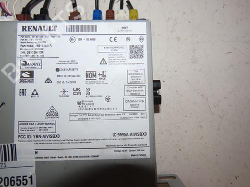 Radio RENAULT CLIO V (B7_) 1.0 TCe 90 (B7MT) | BP29046568E6