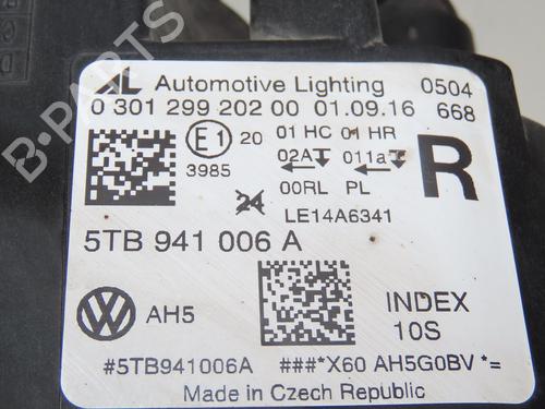 Used Right headlight VW TOURAN (5T1) 1.6 TDI (115 hp) 23164676