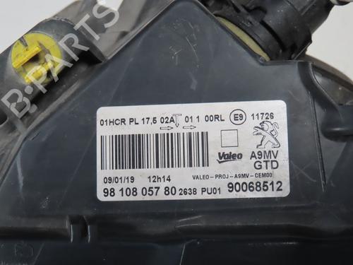 Left headlight PEUGEOT 208 I (CA_, CC_) 1.6 BlueHDi 100 | BP30980262C28