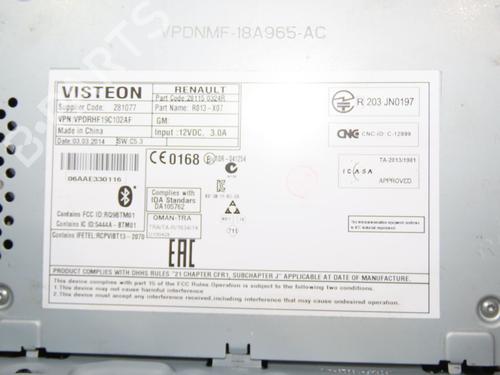 Radio RENAULT TWINGO III (BCM_, BCA_) 1.0 SCe 70 | BP23161589E6 