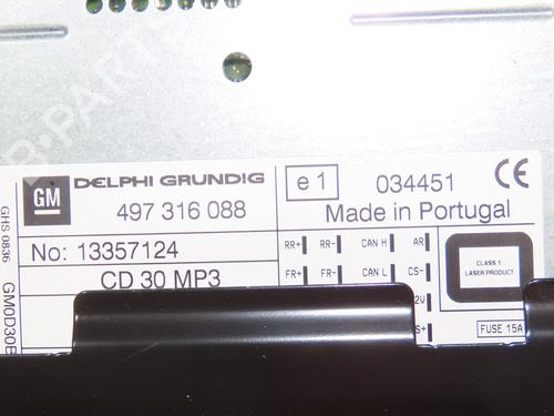 Radio OPEL CORSA D (S07) 1.3 CDTI (L08, L68) | BP24487901E6 