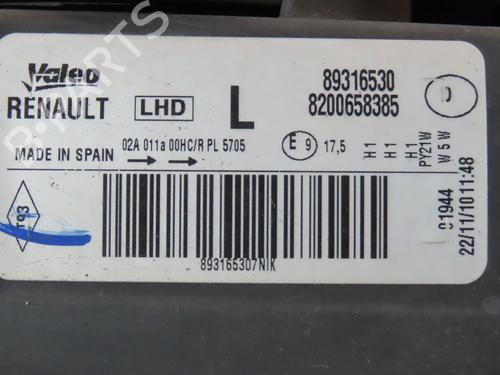 Used Left headlight RENAULT MODUS / GRAND MODUS (F/JP0_) 1.5 dCi (FP0G, JP0G) (68 hp) 23164812
