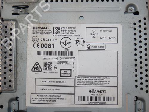 Used Radio RENAULT SCÉNIC III (JZ0/1_) 1.5 dCi (110 hp) 24419869