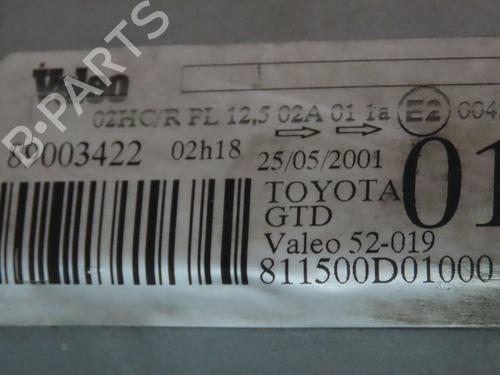 Used Left headlight TOYOTA YARIS (_P1_) 1.0 (SCP10_, SCP10R) (68 hp) 27602916