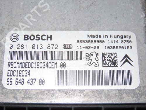 Engine control unit (ECU) PEUGEOT PARTNER Box Body/MPV 1.6 HDi | BP32458289M57