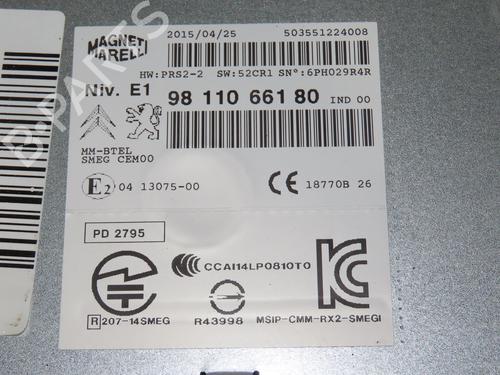 Used Radio Radio PEUGEOT 2008 I (CU_) 1.6 BlueHDi 75 (75 hp) 23563417 23563417