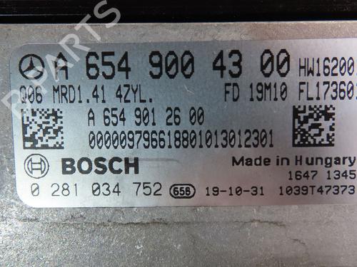 Used Engine control unit (ECU) MERCEDES-BENZ CLA Shooting Brake (X118) CLA 220 d (118.614) (190 hp) 27530772