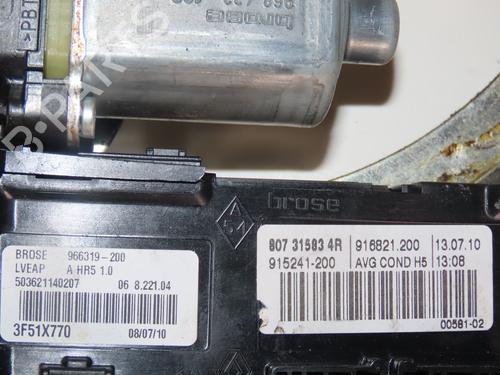 Front left window mechanism RENAULT MEGANE III Coupe (DZ0/1_) 2.0 TCe (DZ1N) | BP30187797C22 