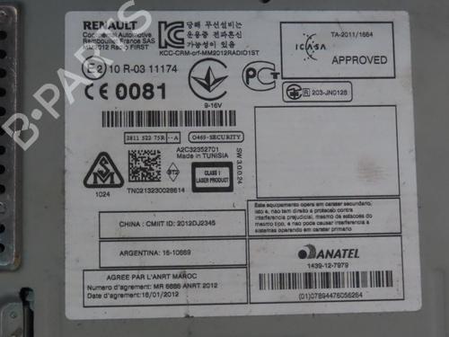 Radio RENAULT MEGANE III Hatchback (BZ0/1_, B3_) 1.2 TCe (BZ2B, BZ11) | BP29380427E6 