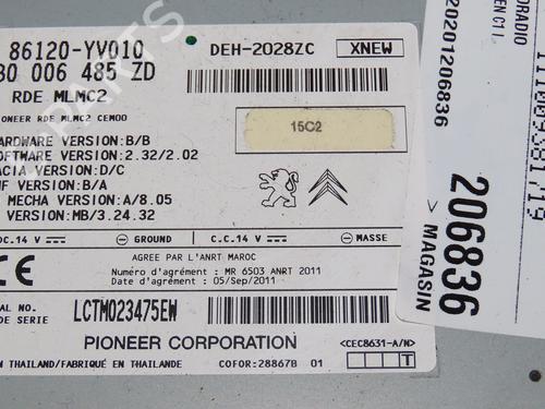 Radio CITROËN C1 (PM_, PN_) 1.0 | BP23183700E6 