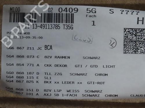 Used Rear left panel VW GOLF VII (5G1, BQ1, BE1, BE2) 2.0 GTI (230 hp) 28105583