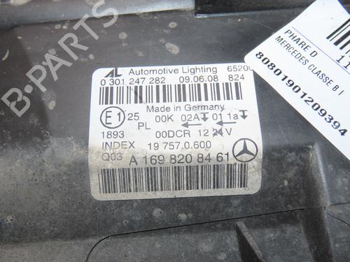 Right headlight MERCEDES-BENZ B-CLASS Sports Tourer (W245) B 200 CDI (245.208) | BP26014704C29 