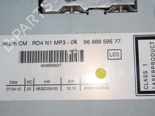 Radio PEUGEOT 3008 I MPV (0U_) 1.6 HDi | BP23161642E6 