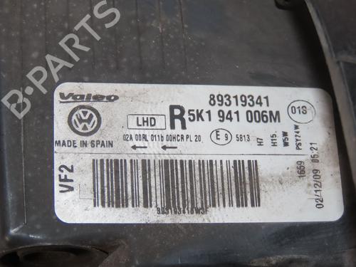 Right headlight VW GOLF VI (5K1) 1.6 TDI | BP31935756C29 