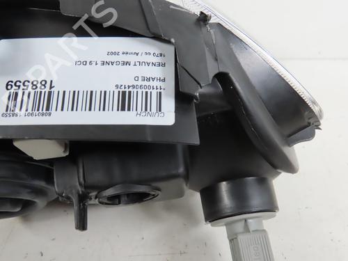 Right headlight RENAULT MEGANE I (BA0/1_) 1.9 dCi (BA05, BA1F) | BP15953842C29 