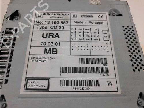 Used Radio OPEL MERIVA A MPV (X03) 1.3 CDTI (E75) (75 hp) 10981945