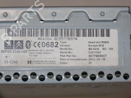 Radio CITROËN C3 II (SC_) 1.6 HDi | BP30404689E6