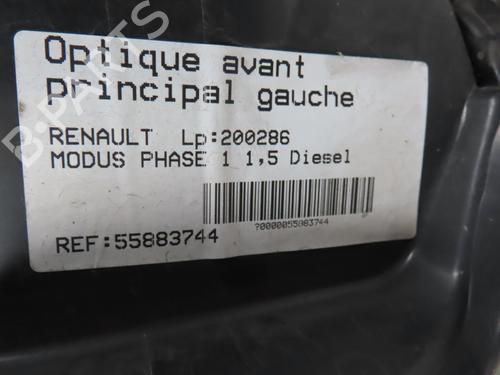 Left headlight RENAULT MODUS / GRAND MODUS (F/JP0_) 1.2 (JP0C, JP0K, FP0C, FP0K, FP0P, JP0P, JP0T) | BP31634700C28 