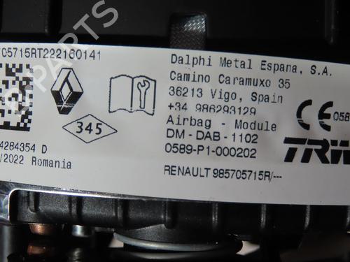 Førerens kollisjonspute RENAULT EXPRESS Box Body/MPV 1.5 Blue dCi 95 (F6AB) (95 hp) 27602826