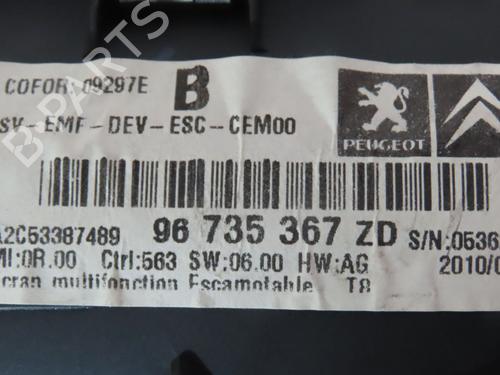 Used Display monitor PEUGEOT 3008 I MPV (0U_) 1.6 HDi (109 hp) 28086657
