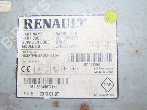 Radio RENAULT CLIO IV (BH_) 1.5 dCi 75 | BP25622980E6
