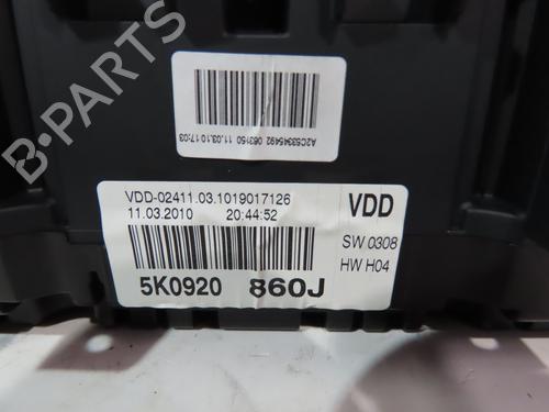 Instrument cluster VW GOLF VI (5K1) 2.0 TDI | BP18481653C47 