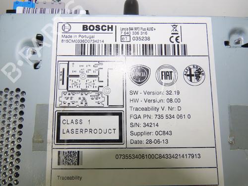 Radio LANCIA DELTA III (844_) 1.4 (844.AXA1A) | BP16400362E6 