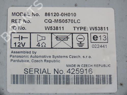 Radio TOYOTA AYGO (_B1_) 1.0 (KGB10_, KGB10R) | BP30892933E6