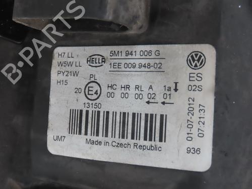 Right headlight VW GOLF PLUS V (5M1, 521) 1.6 TDI | BP31277501C29