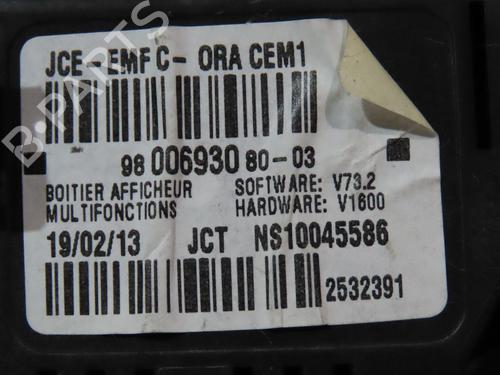Used Display monitor CITROËN DS3 (SA_) 1.6 HDi 115 (114 hp) 23161487