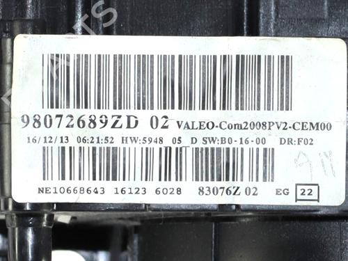 Used Steering column stalk PEUGEOT 308 II (LB_, LP_, LW_, LH_, L3_) 1.6 HDi (92 hp) 31984334