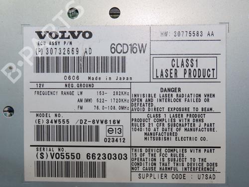 Radio VOLVO V50 (545) 2.0 D | BP23161612E6