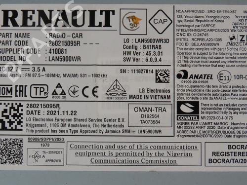 Multifunctionele display DACIA JOGGER (RK_) 1.0 TCe 100 ECO-G (RKMT) | BP28416626C48 