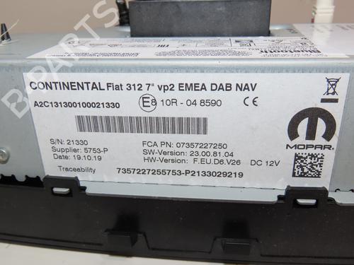 Radio FIAT 500 (312_) 1.2 (312AXA1A) | BP20385706E6 