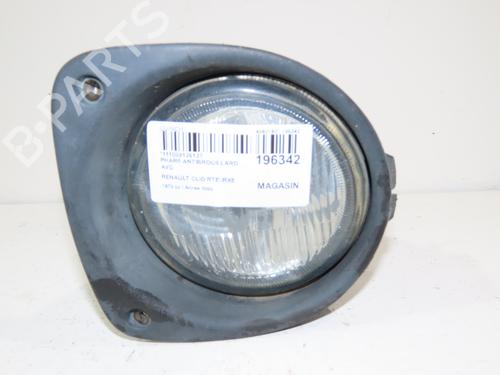Used Left front fog light RENAULT CLIO II (BB_, CB_) 1.9 D (B/CB0E, BB0J) (64 hp) 15077480