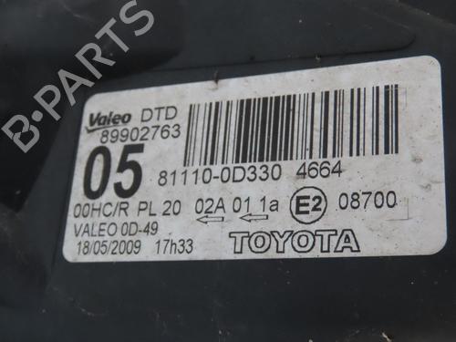 Used Right headlight TOYOTA YARIS (_P9_) 1.0 VVT-i (KSP90_, KSP90R) (69 hp) 28285361