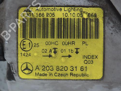 Left headlight MERCEDES-BENZ C-CLASS (W203) C 200 CDI (203.007) | BP30916531C28