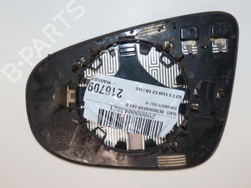 Used Right mirror glass VW GOLF VI (5K1) 1.6 TDI (105 hp) 31140889