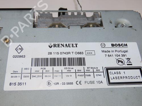 Used Radio Radio RENAULT SCÉNIC III (JZ0/1_) 1.5 dCi (110 hp) 17372319 17372319