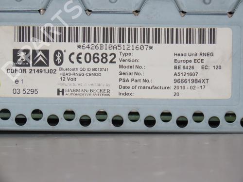 Radio PEUGEOT 5008 (0U_, 0E_) 1.6 HDi | BP29758790E6 