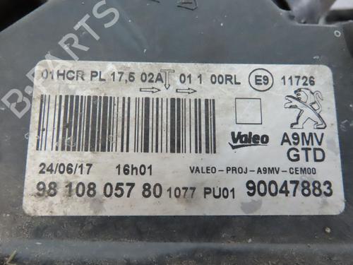 Left headlight PEUGEOT 208 I (CA_, CC_) 1.6 HDi / BlueHDi 75 | BP29442470C28 
