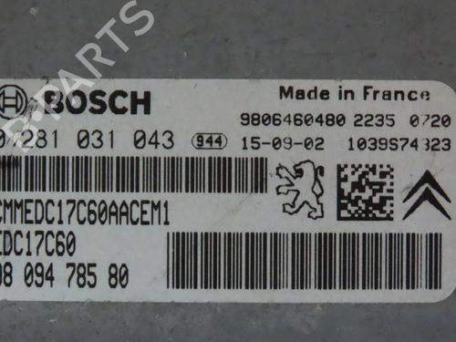 Used Engine control unit (ECU) PEUGEOT 208 I (CA_, CC_) 1.6 BlueHDi 100 (100 hp) 29494367