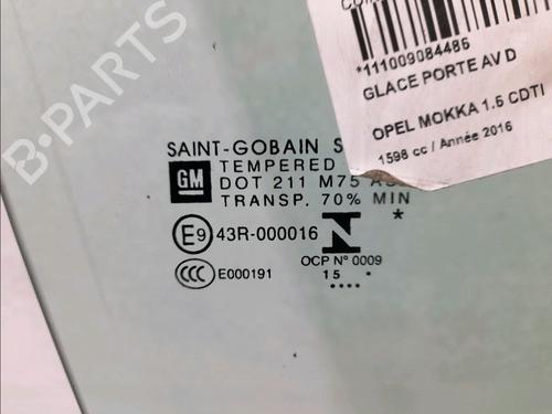 Used Front right door window OPEL MOKKA / MOKKA X (J13) 1.6 CDTI (_76) (136 hp) 14961686